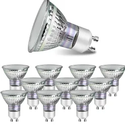 NETTLIFE Lot de 10 ampoules halogènes GU10 LED blanc chaud 4 W 40 W, lampe à économie d'énergie 3000 K