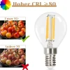 NETTLIFE Lot de 6 ampoules LED E14 vintage Edison - ampoules à filament blanc chaud G45 2700K 4W en verre de haute qualité