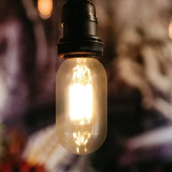 NETTLIFE Lot de 4 ampoules LED E27 blanc chaud vintage T45 4W 2700K style Edison économie d'énergie ampoules en verre