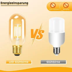 NETTLIFE Lot de 4 ampoules LED E27 blanc chaud vintage T45 4W 2700K style Edison économie d'énergie ampoules en verre
