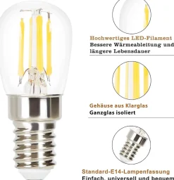 NETTLIFE Lot de 10 ampoules LED E14 ST25 blanc 2700K chaud ampoules 4W de remplacement pour lampe vintage 40W