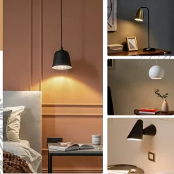 NETTLIFE Lot de 6 ampoules LED E14 vintage Edison - ampoules à filament blanc chaud G45 2700K 4W en verre de haute qualité