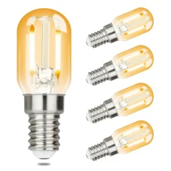 NETTLIFE Lot de 4 ampoules LED E14 blanc chaud lampes vintage T22 2 W rétro Edison à douille 2700 K économie d'énergie