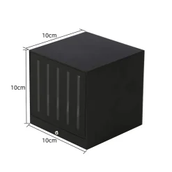 NETTLIFE Lot de 2 appliques LED intérieur extérieur - 10W, IP65, noir, blanc froid 3000K, up down