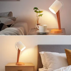 Nettlife Lot de 2 lampes de table oranges E14 modernes, câble intégral, pour salon