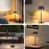 Nettlife lot de 2 lampes de table led sans fil : lampe de table tactile à intensité variable avec 3 températures de couleur