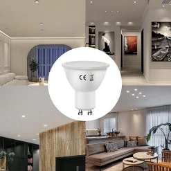 NETTLIFE Lot de 10 lampes LED GU10 Blanc chaud 3000K 6W remplace les ampoules à incandescence 60W économie d'énergie