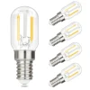 NETTLIFE Lot de 4 lampes LED E14 blanc chaud lampes vintage T22 rétro Edison 2 W 2700 K adaptées aux supports de lampe