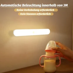 NETTLIFE Lumière d'armoire LED de cuisine avec capteur de mouvement - Lampe de cuisine rechargeable USB Lumière d'armoire 24CM