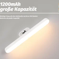 NETTLIFE Lumière d'armoire LED de cuisine avec capteur de mouvement - Lampe de cuisine rechargeable USB Lumière d'armoire 24CM