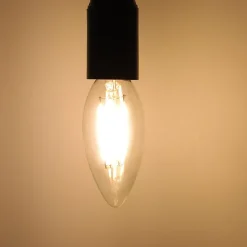 NETTLIFE Pack de 6 ampoules LED E14 lampe bougie blanc chaud de 4W 2700K à filament Edison C35 rétro