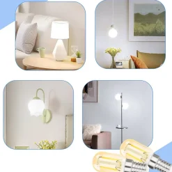 NETTLIFE pack de 2 E14 LED blanc froid T22 vintage LED 2W rétro 6000K lampe à économie d'énergie E14 non dimmable