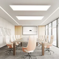 NETTLIFE Panneau LED 100 x 25 cm - Plafonnier à intensité variable, rétroéclairage RVB, 24 W, blanc chaud, blanc neutre