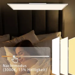 NETTLIFE Panneau LED 120x30 dimmable avec télécommande 40W