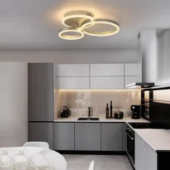 NETTLIFE Plafonnier à Led à intensité variable Ring Design avec télécommande Moderne 46W