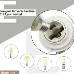 NETTLIFE Plafonnier 3 Spots blanc aspect bois,plafonnier E14,4 ampoules max 25w moderne pour salon chambre