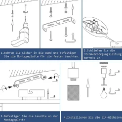 NETTLIFE Plafonnier bois E14 Lampe de plafond orientable Applique murale vintage Lampe de cuisine Orientable sans ampoule