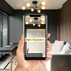 NETTLIFE Plafonnier Lampe Vintage 6 Ampoules Lampe E27 Industrielle Chambre Lampe Rétro pour Salon Salle à Manger Couloir