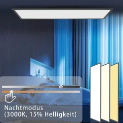 NETTLIFE Plafonnier LED 120 x 30, panneau à intensité variable, lampe longue lumière du jour, 40W, bureau plat, avec télécommande