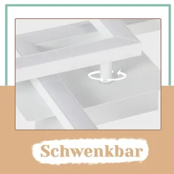 NETTLIFE Plafonnier LED géométrique 24W, éclairage de plafond pour salon et chambre à coucher