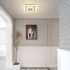 NETTLIFE Plafonnier LED : lampe de salon 30 cm, lampe de cuisine dimmable 23 W, lampe moderne avec télécommande pour chambre