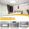 NETTLIFE Plafonnier LED 30 cm Lampe de cuisine plate Lampe blanche ronde 24 W à coucher IP44 6000 K Lampe de couloir