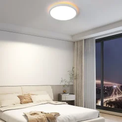 NETTLIFE Plafonnier LED Plat 22cm 18w à Intensité Variable Pour Chambre Cuisine 3000k - 6500k