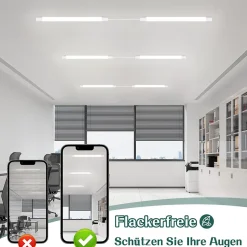 NETTLIFE Plafonnier LED anti-humidité 90CM - Plafonnier tube LED 24W 3000LM Lampe de cave IP65 étanche 5000K