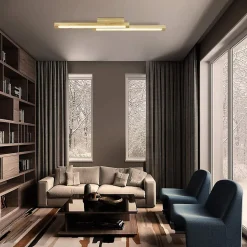 NETTLIFE Plafonnier LED Bois Clair 90 cm 3000 K Blanc Chaud Lampe de au Design Rétro, pour Salon, , Couloir, Salle à Manger