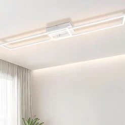 NETTLIFE Plafonnier LED Blanc Cadre Moderne 32W 3000K