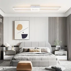 NETTLIFE Plafonnier LED Blanc Cadre Moderne 32W 3000K