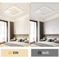 NETTLIFE plafonnier LED blanc 12W moderne 3000K blanc chaud