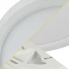 NETTLIFE Plafonnier LED chambre lampe plate 22cm 15W cuisine IP44 couloir ronde blanc chaud pour salle de bain