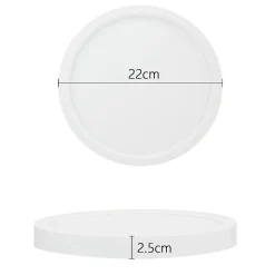 NETTLIFE Plafonnier LED chambre lampe plate 22cm 15W cuisine IP44 couloir ronde blanc chaud pour salle de bain