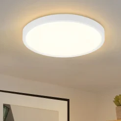 NETTLIFE Plafonnier LED chambre lampe plate 22cm 15W cuisine IP44 couloir ronde blanc chaud pour salle de bain