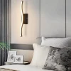 NETTLIFE Plafonnier LED chambre lampe de chambre moderne noir 6W design vague 3000K blanc chaud