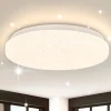 NETTLIFE Plafonnier LED Chambre à 21 cm 15 W Chambre à Blanc Chaud Lampe de Couloir à Paillettes Lampe Ronde Petite étoile de pour