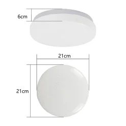 NETTLIFE Plafonnier LED Chambre à 21 cm 15 W Chambre à Blanc Chaud Lampe de Couloir à Paillettes Lampe Ronde Petite étoile de pour