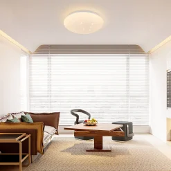 NETTLIFE Plafonnier LED ciel étoilé blanc chambre plafonnier 12W éclairage de plafond rond