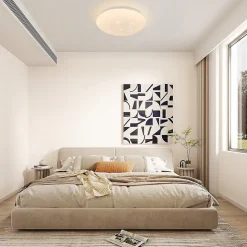 NETTLIFE Plafonnier LED ciel étoilé blanc chambre plafonnier 12W éclairage de plafond rond