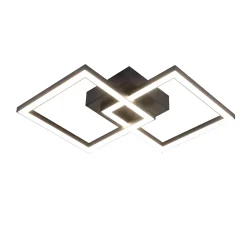 NETTLIFE Plafonnier LED Carré Noir 24 W 4 000 K Blanc Neutre Lampe De Cuisine Moderne