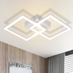 NETTLIFE Plafonnier LED Carré 24 W 4 000 K Blanc Neutre Lampe De Cuisine Moderne