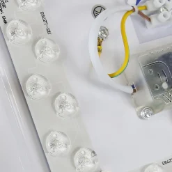 NETTLIFE Plafonnier LED chambre 30cm 6000K ciel étoilé rond 18W IP44 lampe de salle de bain pour salon chambre d'enfant cuisine