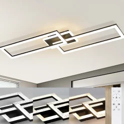 NETTLIFE plafonnier LED dimmable design moderne 56W noir