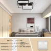 NETTLIFE Plafonnier LED Dimmable avec Télécommande 45 W 60 cm Lampe en Métal Lampe Design Moderne pour Salle à Manger Cuisine