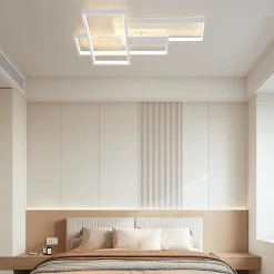 NETTLIFE Plafonnier LED Dimmable Moderne Lampe de salon Plafonnier blanc 65W