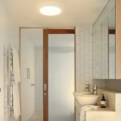 NETTLIFE Plafonnier LED IP44 8W Rond 3000K 17cm Plate pour Salle de Bain Chambre Éclairage de Plafond Cuisine Couloir