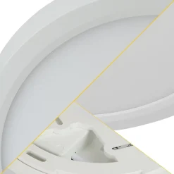 NETTLIFE Plafonnier LED IP44 8W Rond 3000K 17cm Plate pour Salle de Bain Chambre Éclairage de Plafond Cuisine Couloir