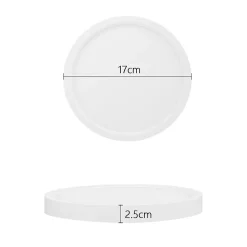 NETTLIFE Plafonnier LED IP44 8W Rond 3000K 17cm Plate pour Salle de Bain Chambre Éclairage de Plafond Cuisine Couloir