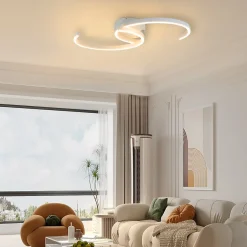 NETTLIFE Plafonnier LED Lampe de Salon 60cm 3000K Blanc Chaud Lampe Design Lampe de Cuisine Lampe Décorative pour Balcon Bureau